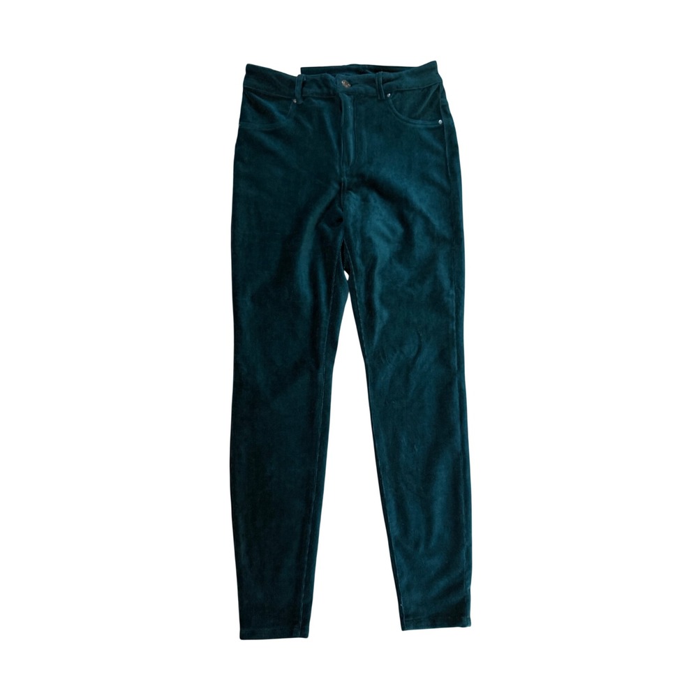 Grace & Lace Teal Corduroy High Rise Slim Leg Pants Womens Size 12 NWT